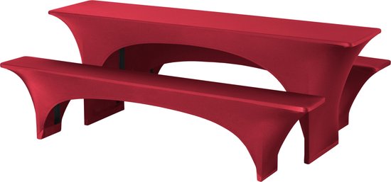 Biertafel Hoes Set (Rood)