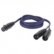 Verloopkabel 2x Xlr Male 1x Xlr Female