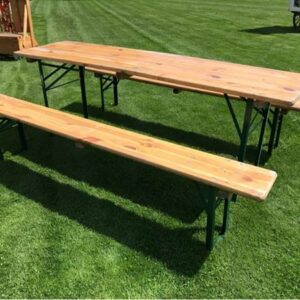 Biertafel en bierbank (set van 1 tafel en 2 bankjes)