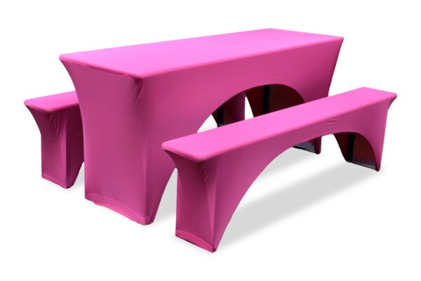 Biertafel hoes paars stretch set