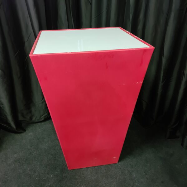 LED lounge statafel 70x70x110 rood