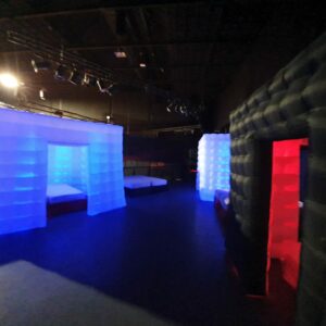 Opblaasbare zwarte kamer 3x3 incl verlichting