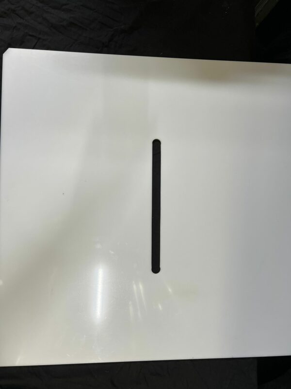 Perspex platen / tafelblad lounge met gleuf melkwit