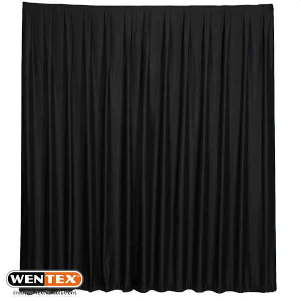 Wentex pipe and drape doek gedrapeerd zwart