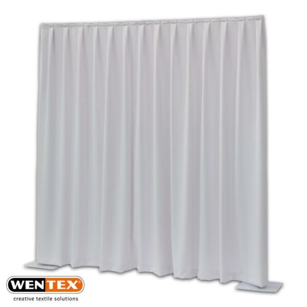 Wentex pipe drape doek gedrapeerd wit
