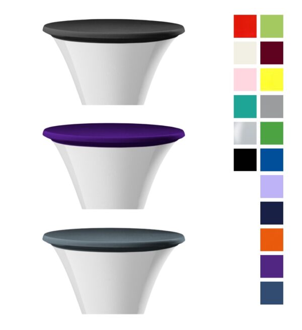 Zwart Glans Topcovers stretch statafel